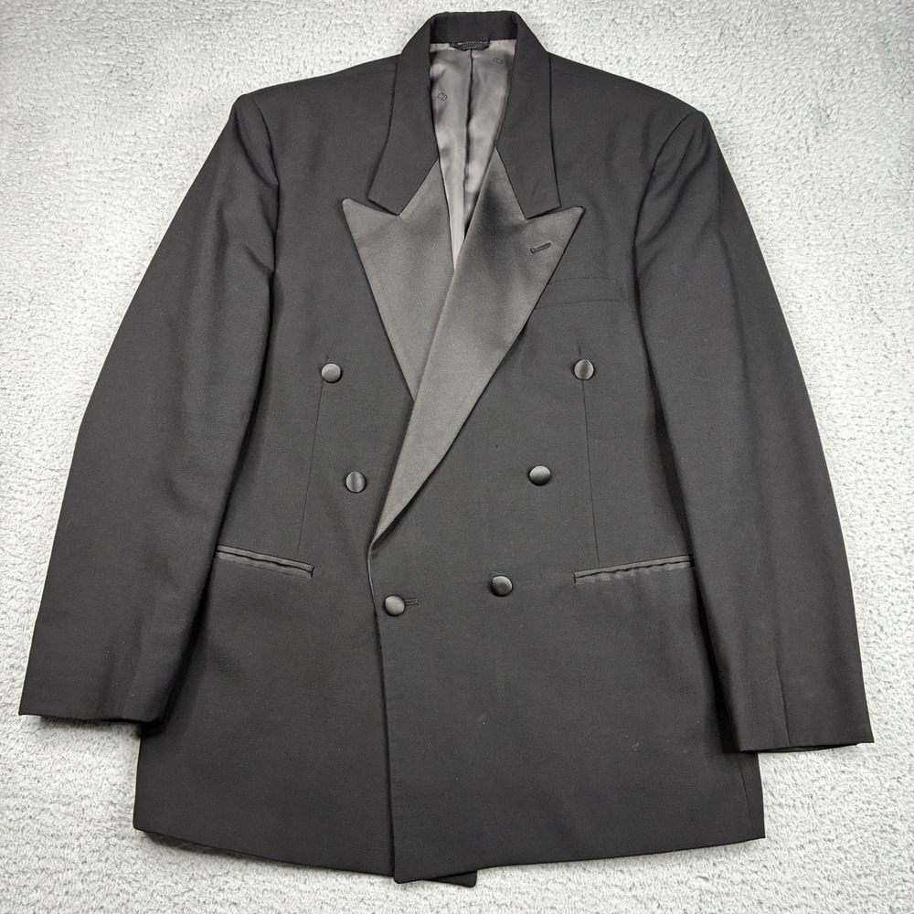 Vintage Christian Dior Le Connaisseur Double Breasted‎ Tuxedo Jacket 40R USA